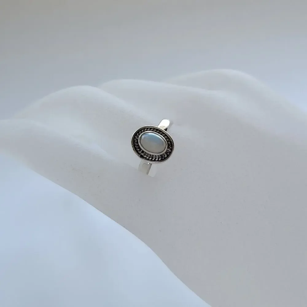 Sterling Silver Ethiopian Opal Ring -